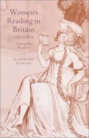 Cover of: Women's reading in Britain, 1750-1835 by Jacqueline Pearson