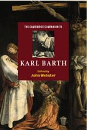 Cover of: The Cambridge Companion to Karl Barth (Cambridge Companions to Religion) by John Webster