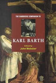 Cover of: The Cambridge Companion to Karl Barth (Cambridge Companions to Religion) by John Webster