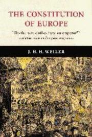 Cover of: constitution of Europe: "do the new clothes have an emperor?" and other essays on European integration