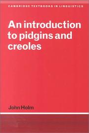 Cover of: An introduction to pidgin and creoles by John A. Holm