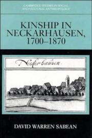 Cover of: Kinship in Neckarhausen, 17001870