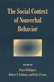 Cover of: The social context of nonverbal behavior