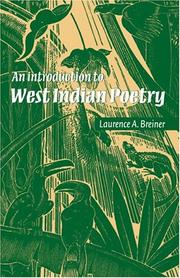 Cover of: An introduction to West Indian poetry