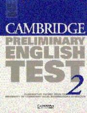 Cover of: Cambridge Preliminary English Test 2 Student's book: Examination Papers from the University of Cambridge Local Examinations Syndicate