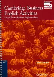 Cover of: Cambridge business English activities by Jane Cordell