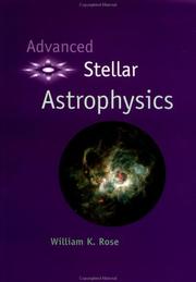 Cover of: Advanced stellar astrophysics