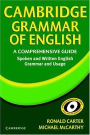 Cover of: Cambridge Grammar of English by Ronald Carter, Michael McCarthy