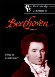 Cover of: The Cambridge companion to Beethoven by edited by Glenn Stanley.