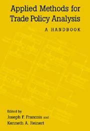 Cover of: Applied Methods for Trade Policy Analysis: A Handbook