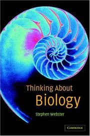 Cover of: Thinking about Biology by Stephen Webster