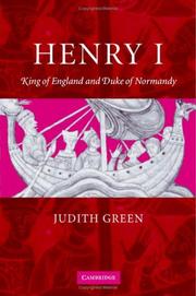 Cover of: Henry I by Judith Green