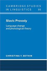 Slavic prosody by Christina Y. Bethin