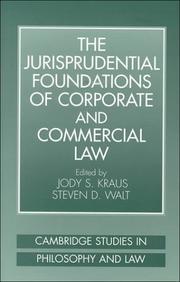 Cover of: The Jurisprudential Foundations of Corporate and Commercial Law (Cambridge Studies in Philosophy and Law) by 