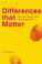 Cover of: Differences that Matter