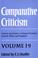 Cover of: Comparative Criticism