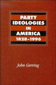 Cover of: Party ideologies in America, 1828-1996