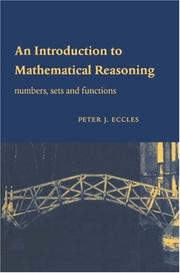 Cover of: An Introduction to Mathematical Reasoning by Peter J. Eccles, Peter J. Eccles