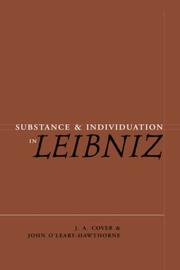 Cover of: Substance and individuation in Leibniz