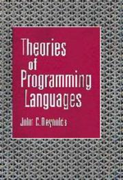 Cover of: Theories of programming languages | Reynolds, John C.