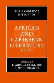 Cover of: The Cambridge history of African and Caribbean literature