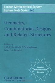 Cover of: Geometry, combinatorial designs, and related structures: proceedings of the first Pythagorean conference