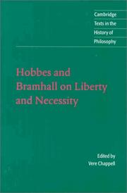 Cover of: Hobbes and Bramhall on Liberty and Necessity (Cambridge Texts in the History of Philosophy)