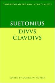 Cover of: Divus Claudius by Suetonius ; edited by Donna W. Hurley.