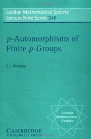 Cover of: p-automorphisms of finite p-groups