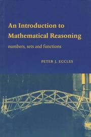 Cover of: An Introduction to Mathematical Reasoning by Peter J. Eccles