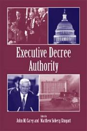 Cover of: Executive decree authority