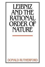 Cover of: Leibniz and the Rational Order of Nature