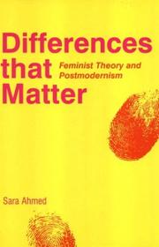 Cover of: Differences that Matter: Feminist Theory and Postmodernism