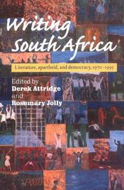 Cover of: Writing South Africa by edited by Derek Attridge and Rosemary Jolly.