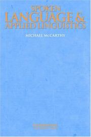 Cover of: Spoken language and applied linguistics