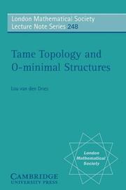 Cover of: Tame topology and o-minimal structures