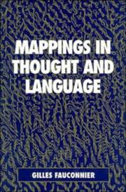 Cover of: Mappings in thought and language