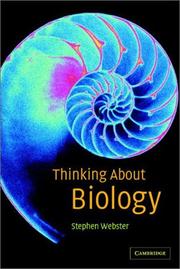 Cover of: Thinking about Biology by Stephen Webster