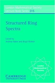 Cover of: Structured Ring Spectra (London Mathematical Society Lecture Note Series)