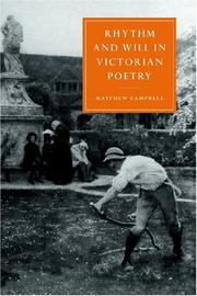 Cover of: Rhythm and Will in Victorian Poetry (Cambridge Studies in Nineteenth-Century Literature and Culture)