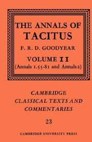 Cover of: The Annals of Tacitus (Cambridge Classical Texts and Commentaries) by P. Cornelius Tacitus