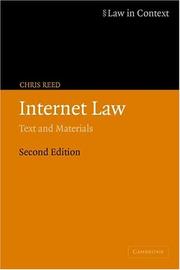Cover of: Internet law by Chris Reed