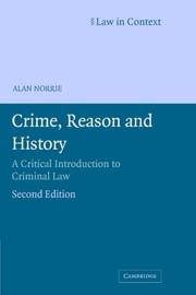 Cover of: Crime, Reason and History by Alan Norrie