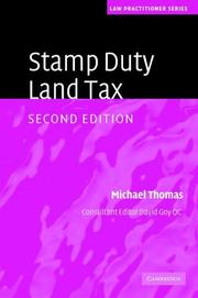 Cover of: Stamp Duty Land Tax (Law Practitioner Series)