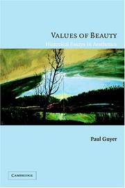 Cover of: Values of Beauty by Paul Guyer