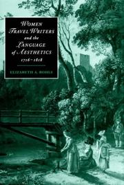 Cover of: Women Travel Writers and the Language of Aesthetics, 17161818 (Cambridge Studies in Romanticism)