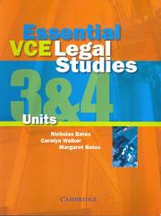 Cover of: Essential VCE Legal Studies Units 3&4