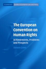 Cover of: The European Convention on Human Rights by Steven Greer