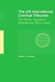 Cover of: The UN International Criminal Tribunals by William A. Schabas