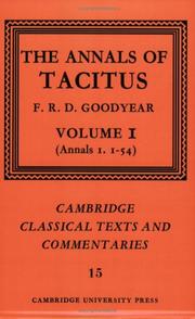 Cover of: The Annals of Tacitus (Cambridge Classical Texts and Commentaries) by P. Cornelius Tacitus